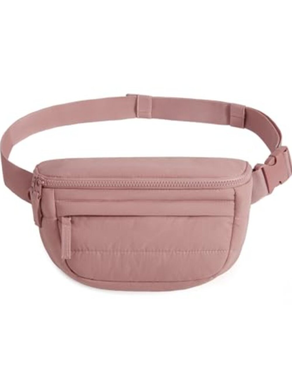 Quilted Puffy Belt Bag Crossbody Fanny Pack with Pockets for Travel Hiking
